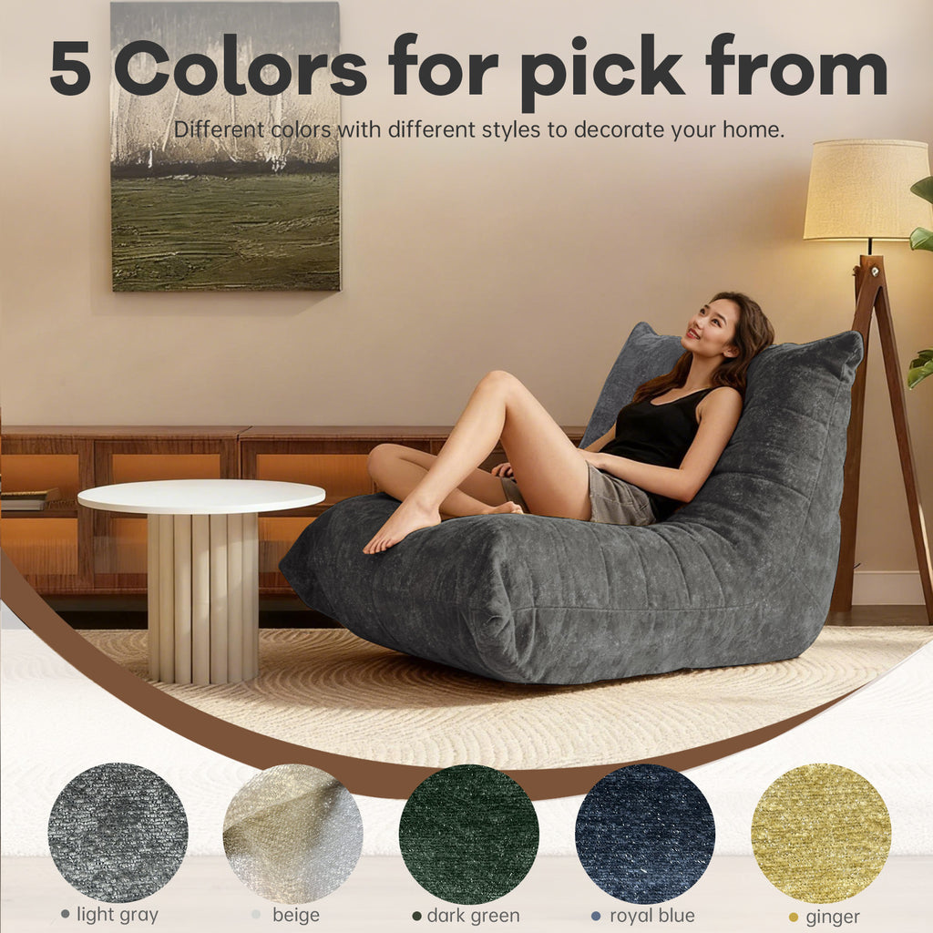 FTMMC-HUISE Ergonomic Bean Bag Chair With 5-Way Body Support