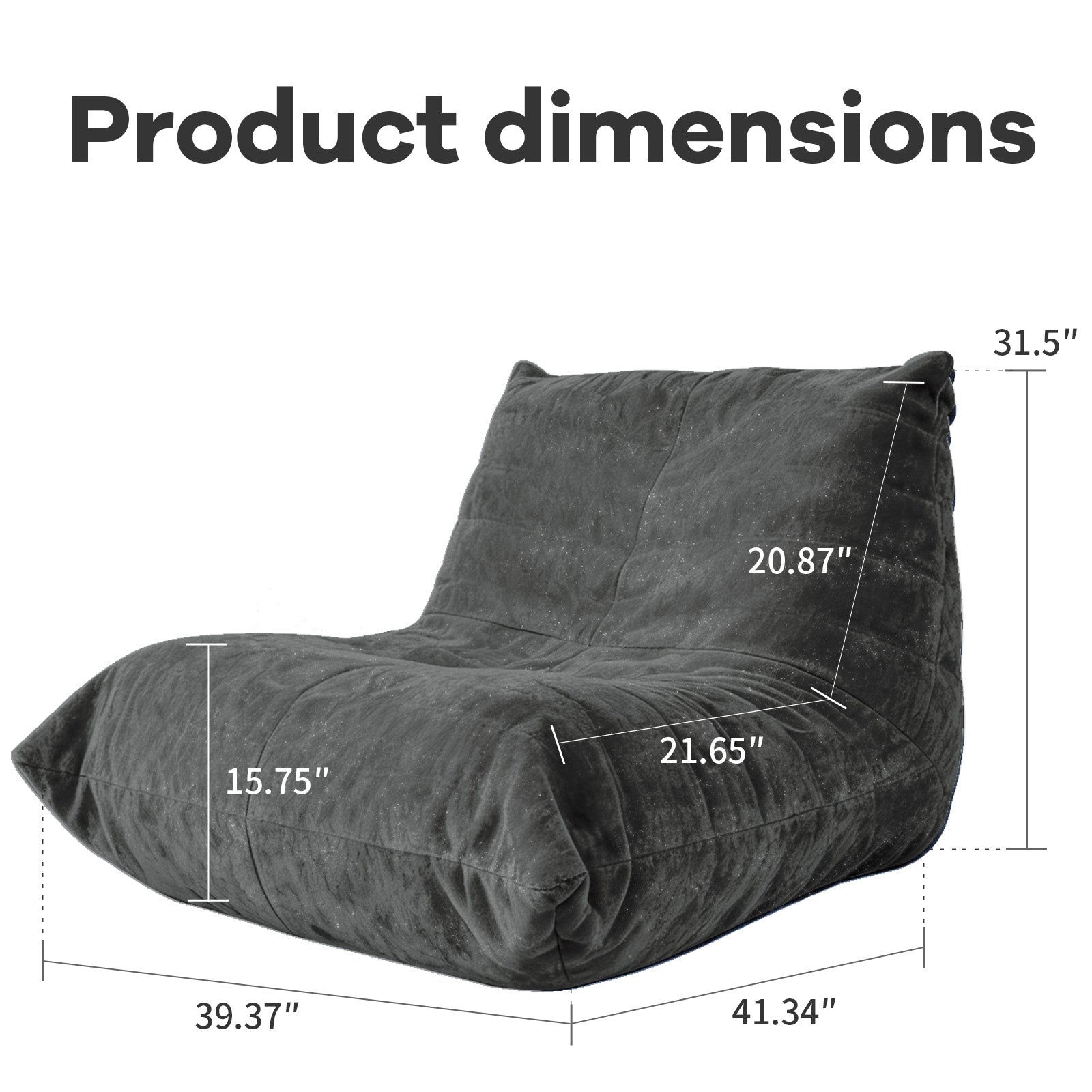 FTMMC-HUISE Ergonomic Bean Bag Chair With 5-Way Body Support